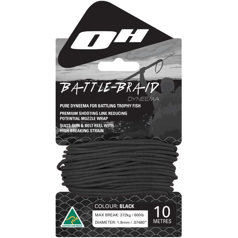 1.9mm BATTLE-BRAID DYNEEMA BLACK 10m CARD - Click Image to Close